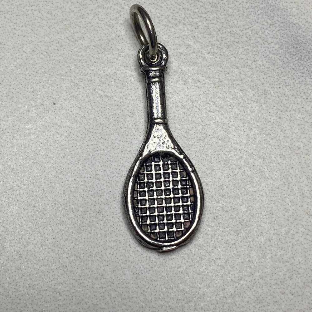 Sterling Silver Tennis Racket‎ Charm Pendant Sport Jewelry Gift Women